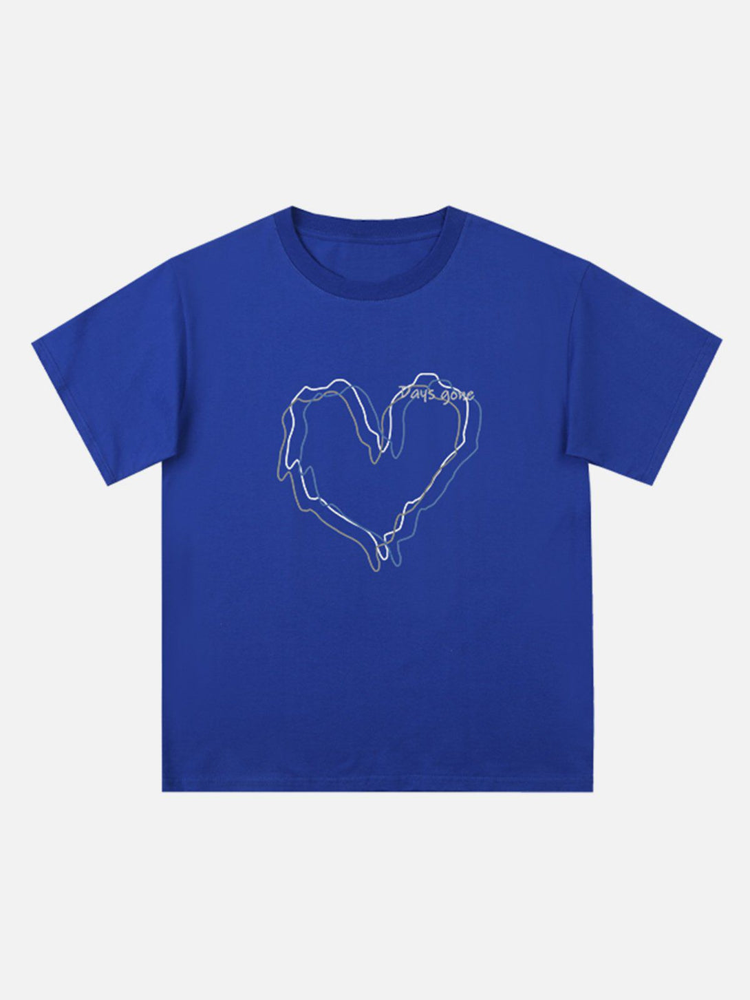 Majesda® - Love Lines Print Tee- Outfit Ideas - Streetwear Fashion - majesda.com