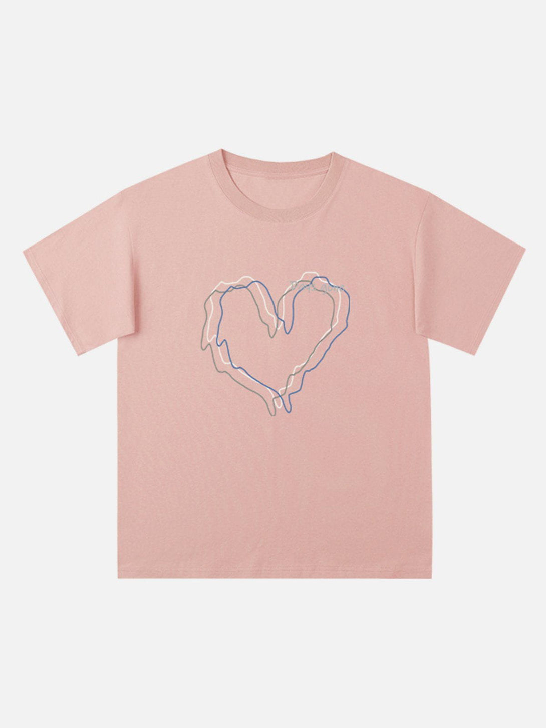 Majesda® - Love Lines Print Tee- Outfit Ideas - Streetwear Fashion - majesda.com