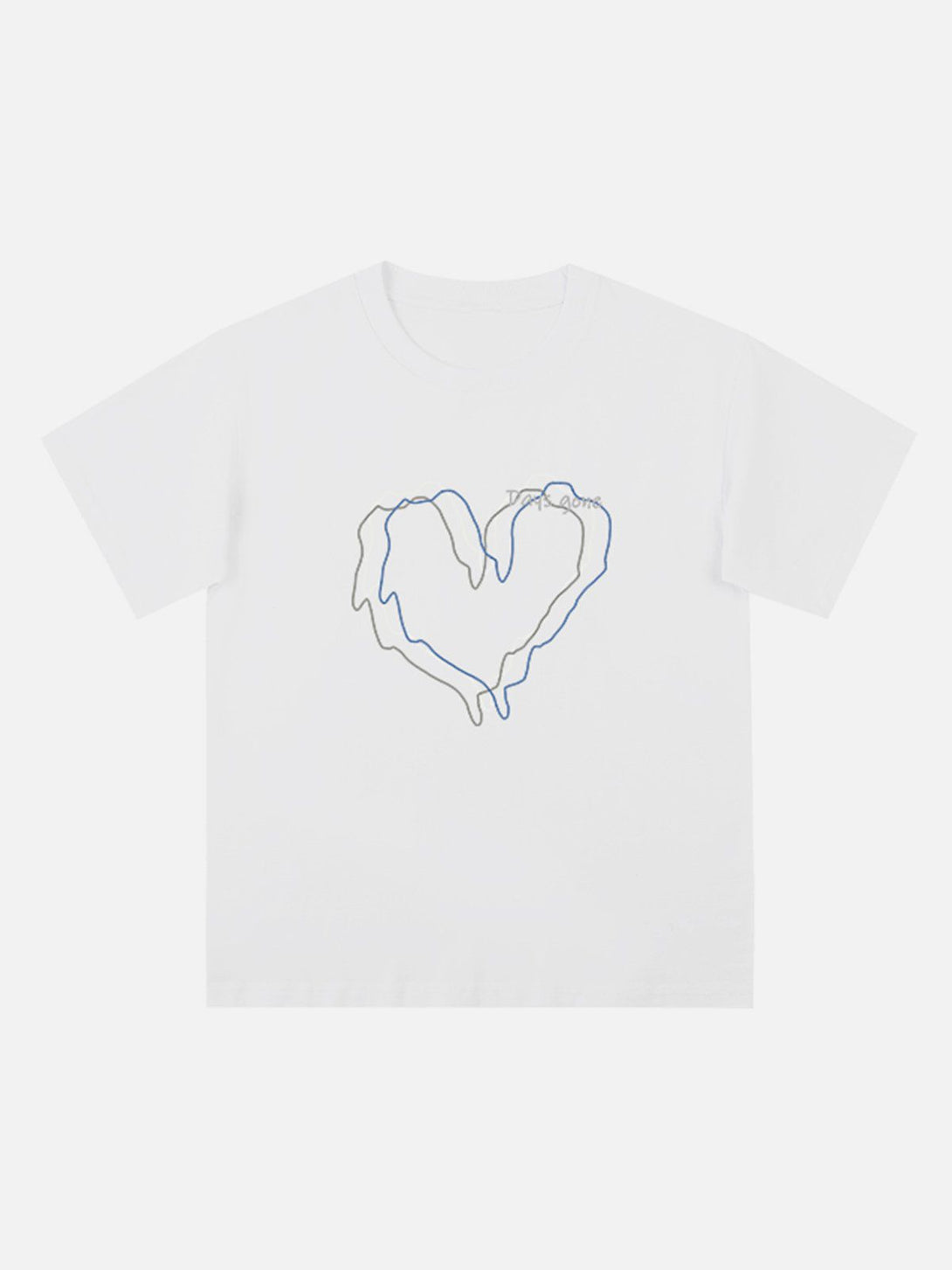 Majesda® - Love Lines Print Tee- Outfit Ideas - Streetwear Fashion - majesda.com