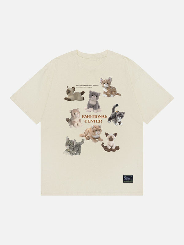 Majesda® - Male Cats Print Tee- Outfit Ideas - Streetwear Fashion - majesda.com