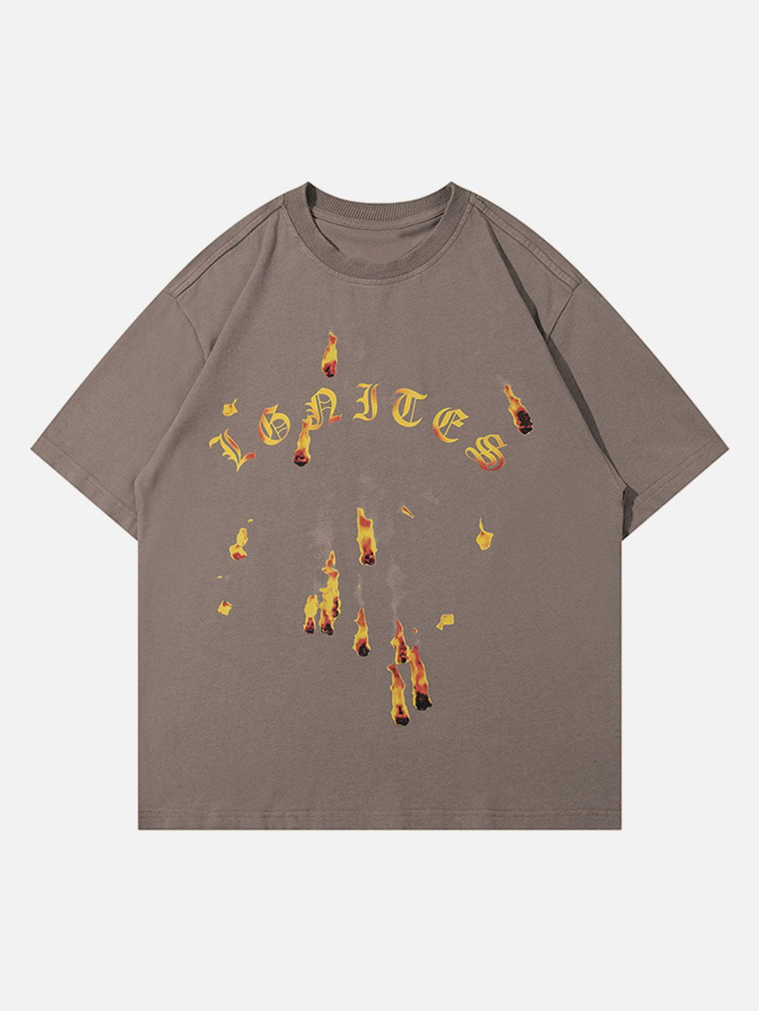 Majesda® - Meteorite Flame Print Tee- Outfit Ideas - Streetwear Fashion - majesda.com