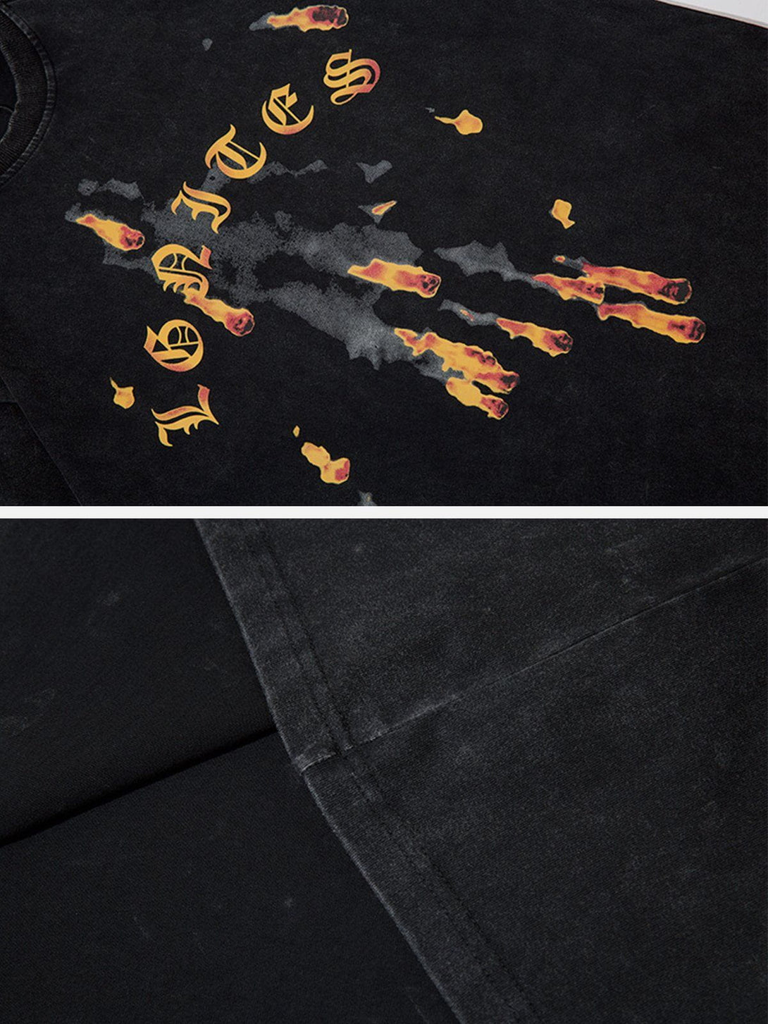 Majesda® - Meteorite Flame Print Tee- Outfit Ideas - Streetwear Fashion - majesda.com