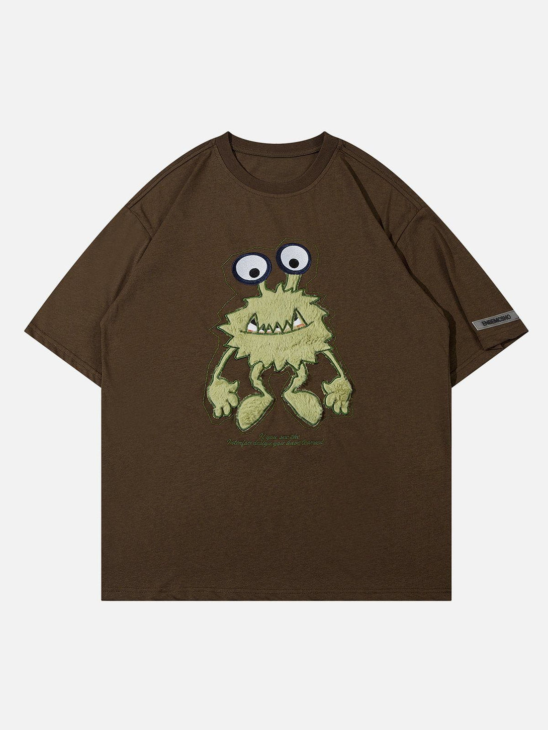 Majesda® - Monster Embroidery Print Tee- Outfit Ideas - Streetwear Fashion - majesda.com