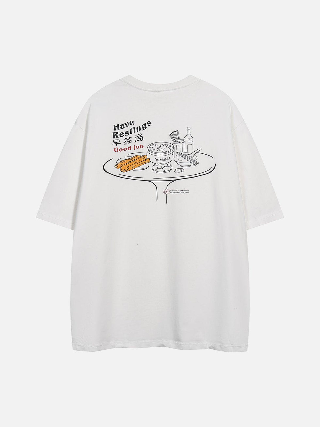 Majesda® - Morning Tea Print Tee- Outfit Ideas - Streetwear Fashion - majesda.com