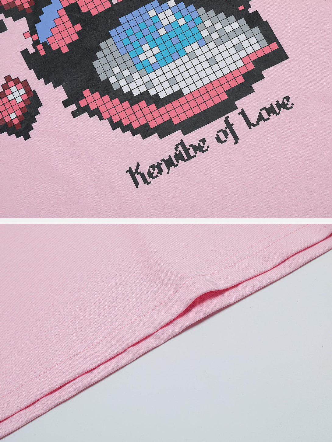 Majesda® - Mosaic Pixel Heart Graphic Tee- Outfit Ideas - Streetwear Fashion - majesda.com