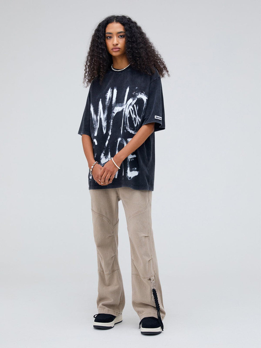 Majesda® - Mottled Graffiti Print Tee- Outfit Ideas - Streetwear Fashion - majesda.com