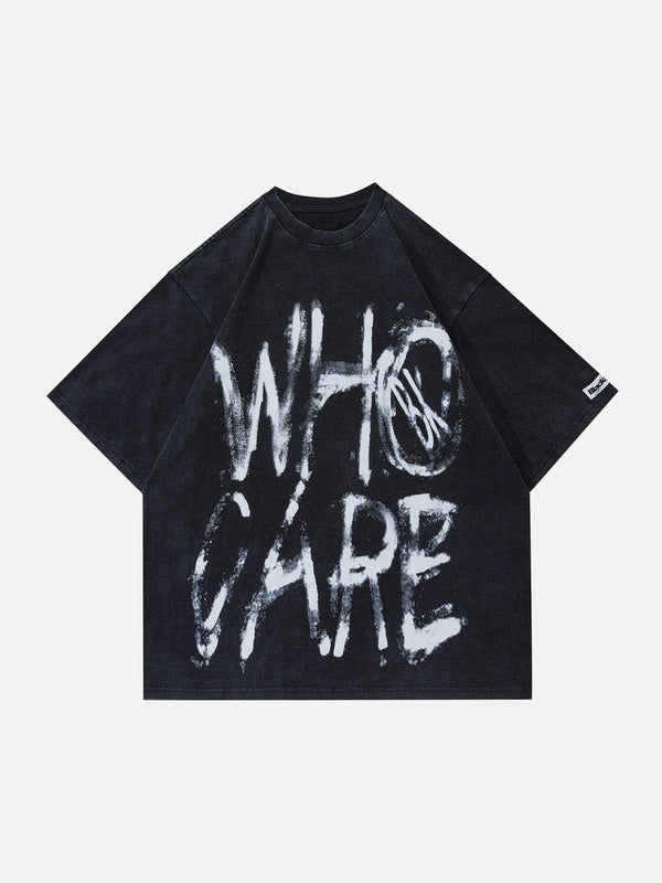 Majesda® - Mottled Graffiti Print Tee- Outfit Ideas - Streetwear Fashion - majesda.com