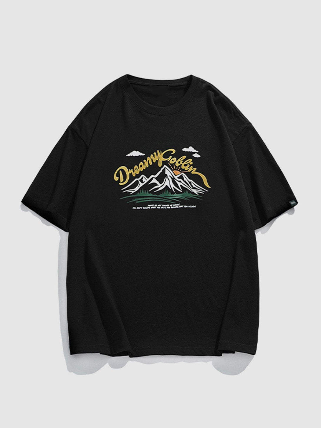 Majesda® - Mountain Print Tee- Outfit Ideas - Streetwear Fashion - majesda.com