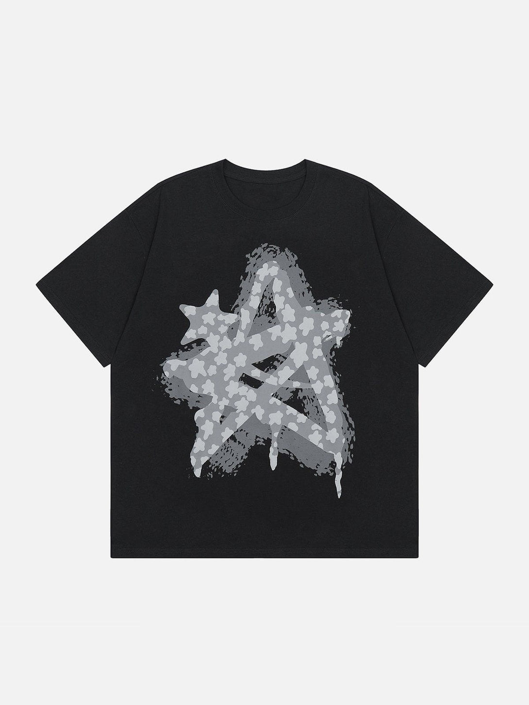 Majesda® - Multi Star Graphic Tee- Outfit Ideas - Streetwear Fashion - majesda.com