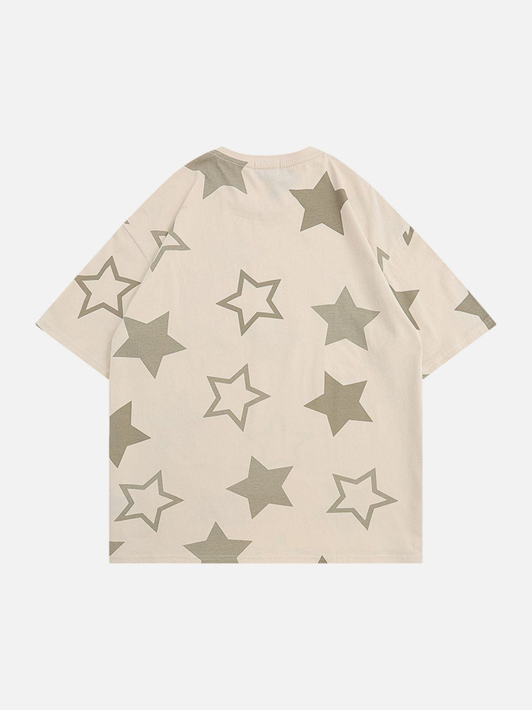 Majesda® - Multi Star Letter Graphic Tee- Outfit Ideas - Streetwear Fashion - majesda.com