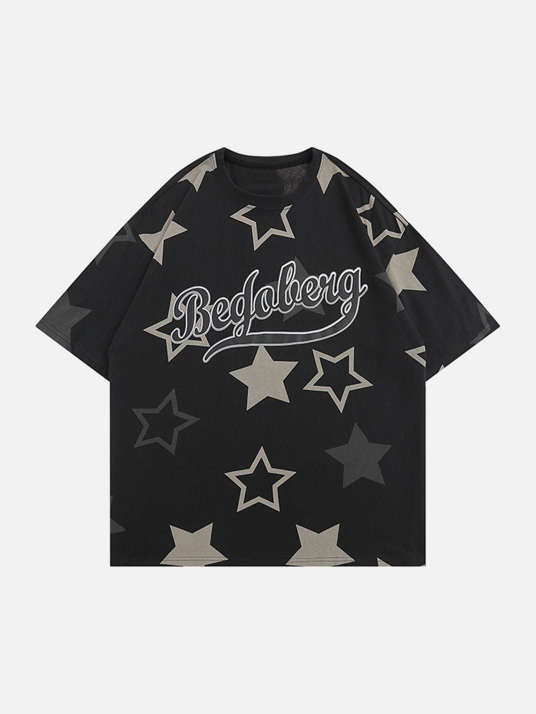 Majesda® - Multi Star Letter Graphic Tee- Outfit Ideas - Streetwear Fashion - majesda.com