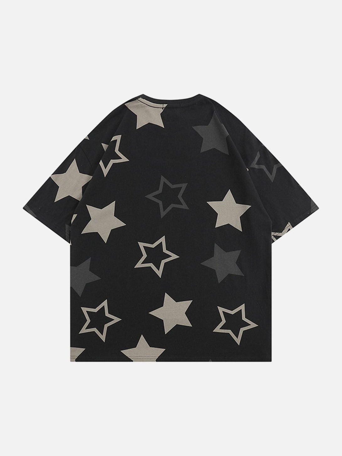 Majesda® - Multi Star Letter Graphic Tee- Outfit Ideas - Streetwear Fashion - majesda.com