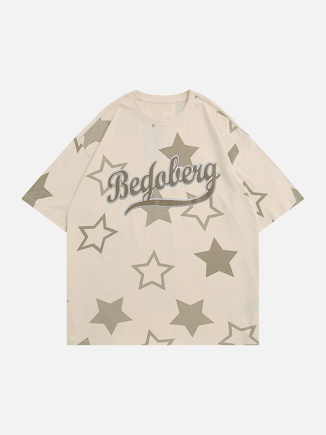 Majesda® - Multi Star Letter Graphic Tee- Outfit Ideas - Streetwear Fashion - majesda.com