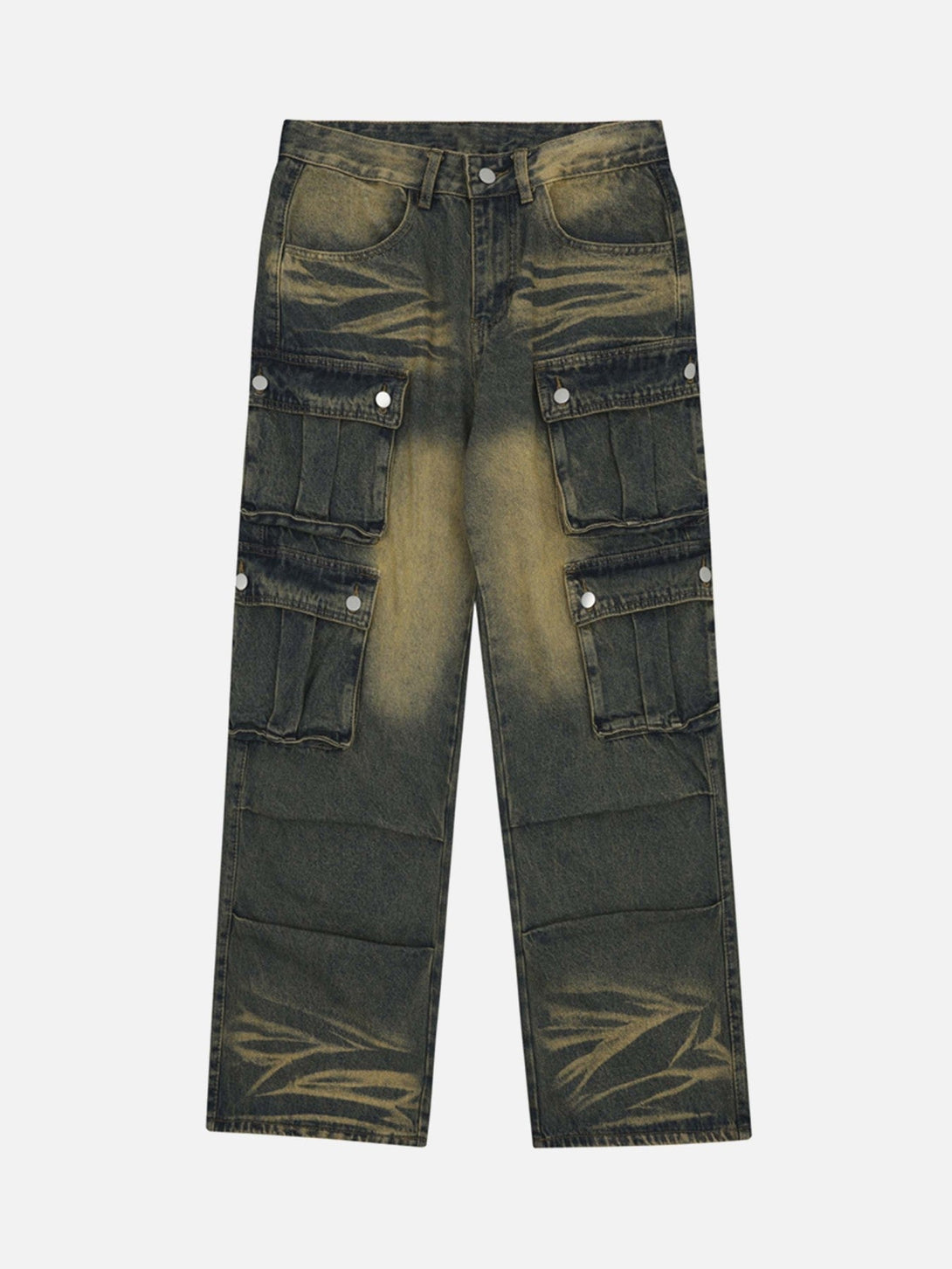 Majesda® - Multi-pocket Cargo Jeans - 1919- Outfit Ideas - Streetwear Fashion - majesda.com