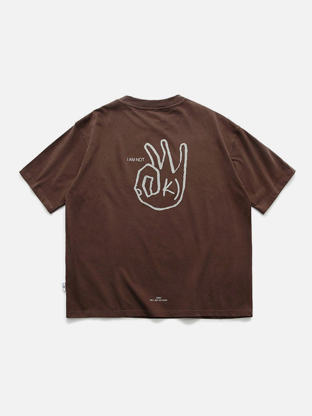 Majesda® - OK Gesture Print Tee- Outfit Ideas - Streetwear Fashion - majesda.com