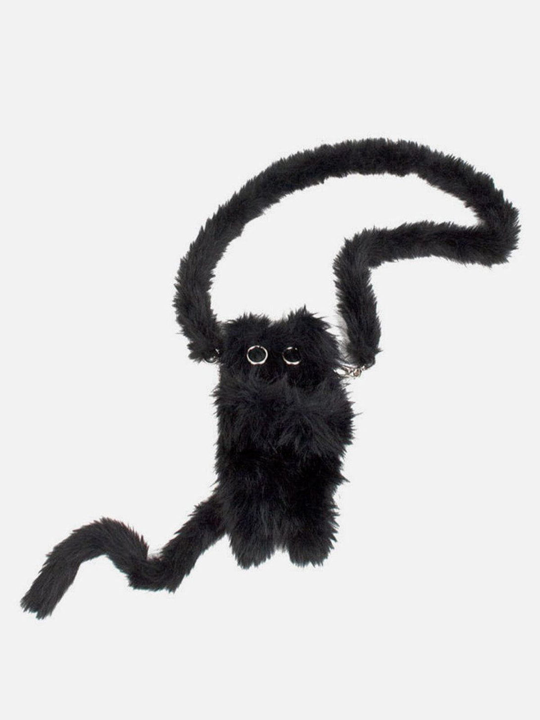Majesda® - Original Black Plush Aloof Cat Phone Wallet- Outfit Ideas - Streetwear Fashion - majesda.com
