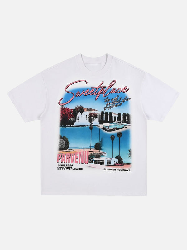 Majesda® - Oversize West Coast California Street T-shirt- Outfit Ideas - Streetwear Fashion - majesda.com