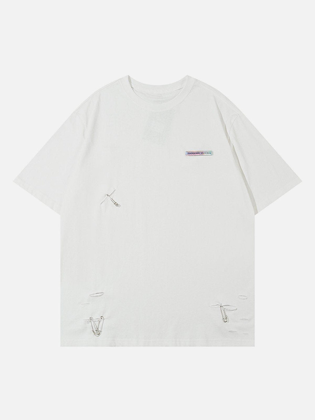 Majesda® - Paper Clip Decoration Tee- Outfit Ideas - Streetwear Fashion - majesda.com