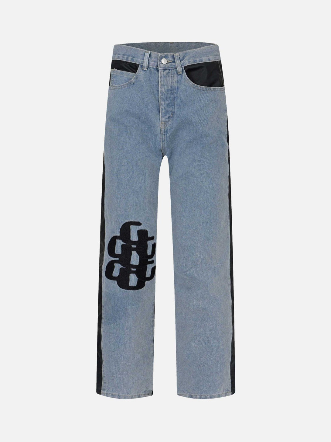 Majesda® - Patch Letter Jeans- Outfit Ideas - Streetwear Fashion - majesda.com