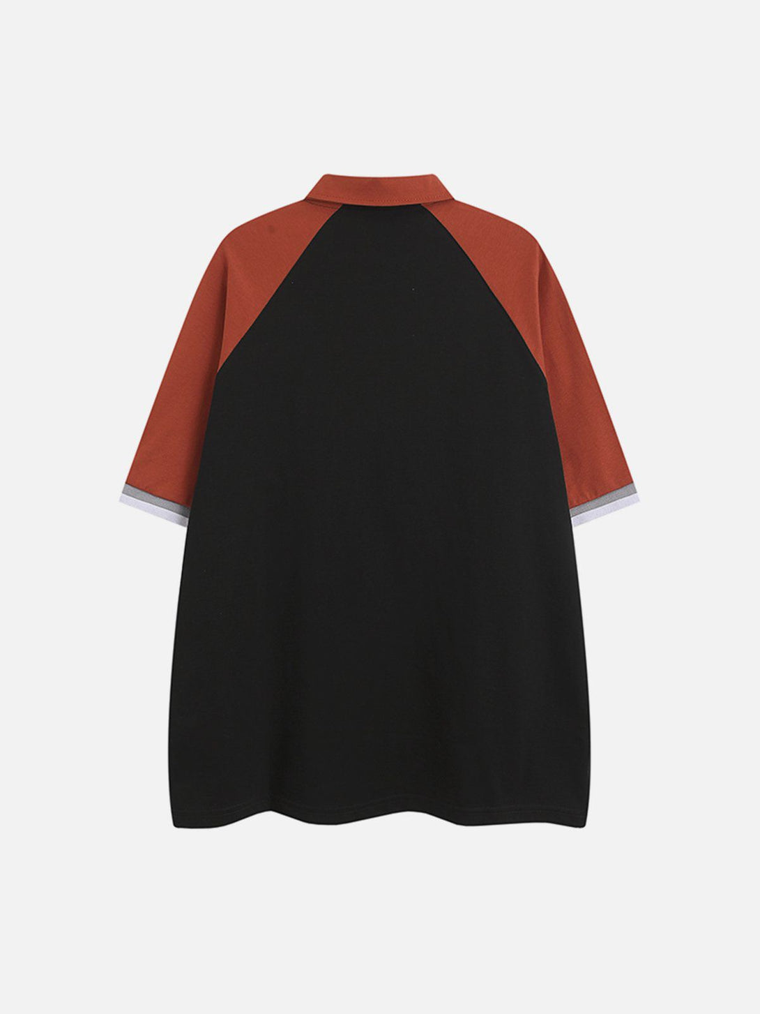 Majesda® - Patchwork Clash Polo Collar Tee- Outfit Ideas - Streetwear Fashion - majesda.com