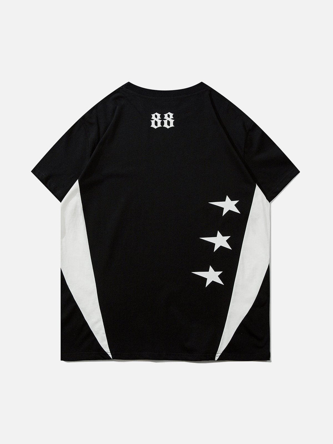 Majesda® - Patchwork Plastisol Printing Star Tee- Outfit Ideas - Streetwear Fashion - majesda.com