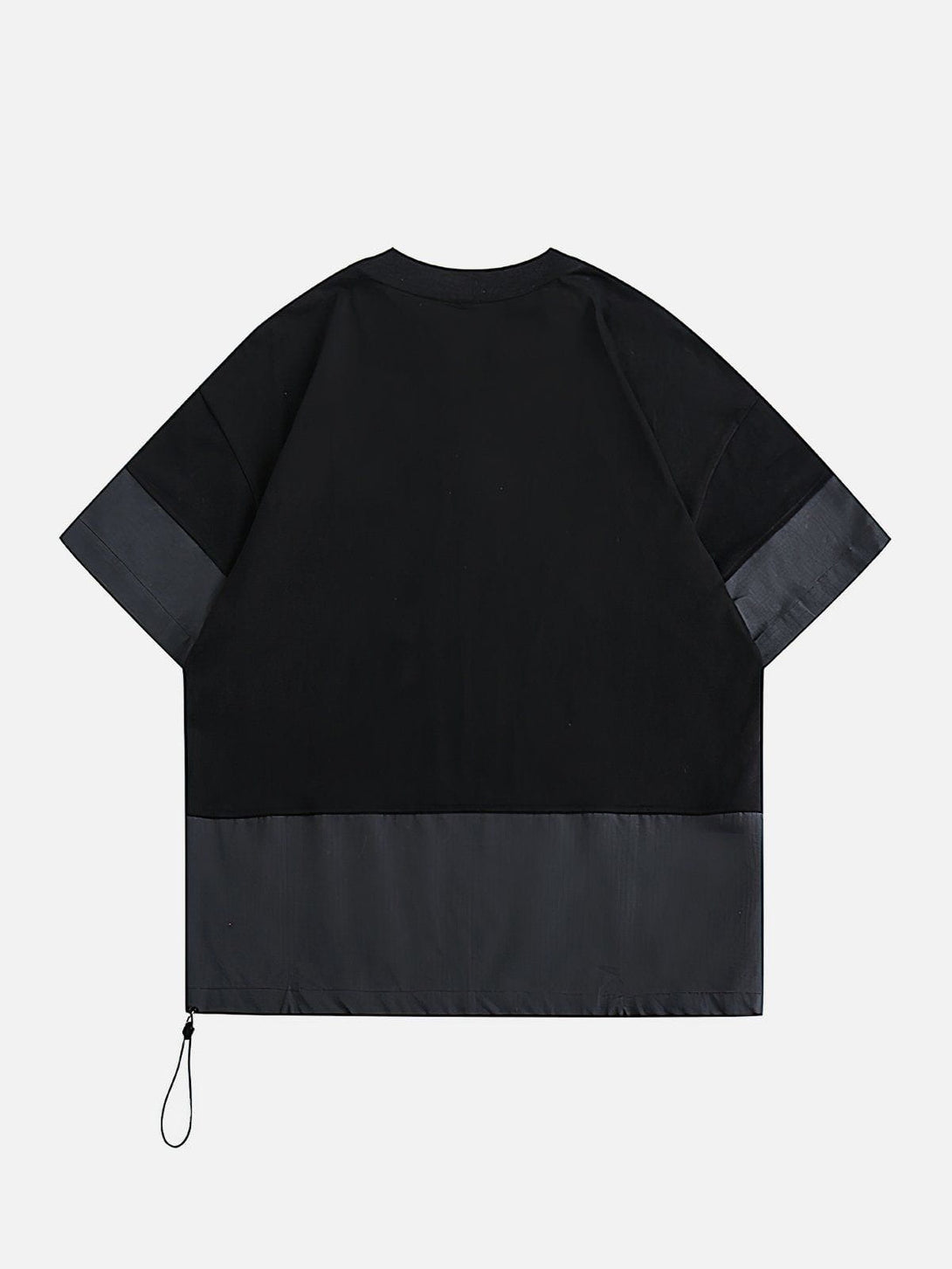 Majesda® - Patchwork Zip Up Pocket Tee- Outfit Ideas - Streetwear Fashion - majesda.com