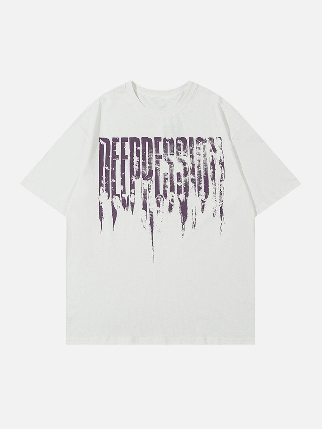 Majesda® - Peeling Paint Letter Cross Tee- Outfit Ideas - Streetwear Fashion - majesda.com