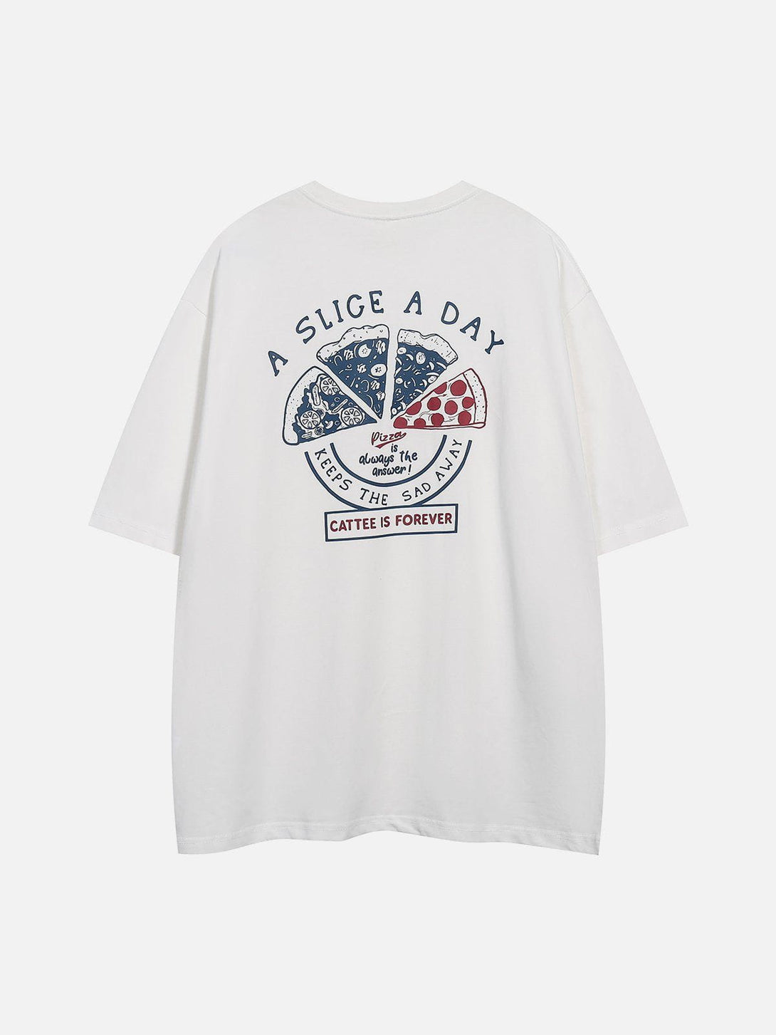 Majesda® - Pizza Print Tee- Outfit Ideas - Streetwear Fashion - majesda.com