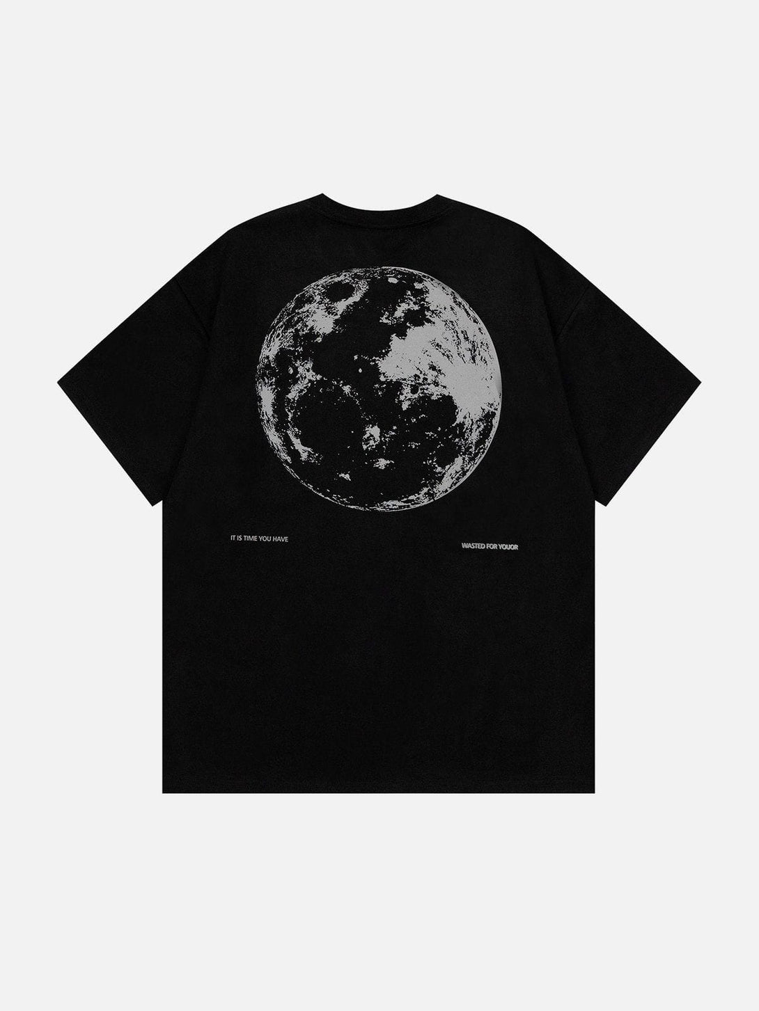 Majesda® - Plastisol Printing Shadow Moon Tee- Outfit Ideas - Streetwear Fashion - majesda.com