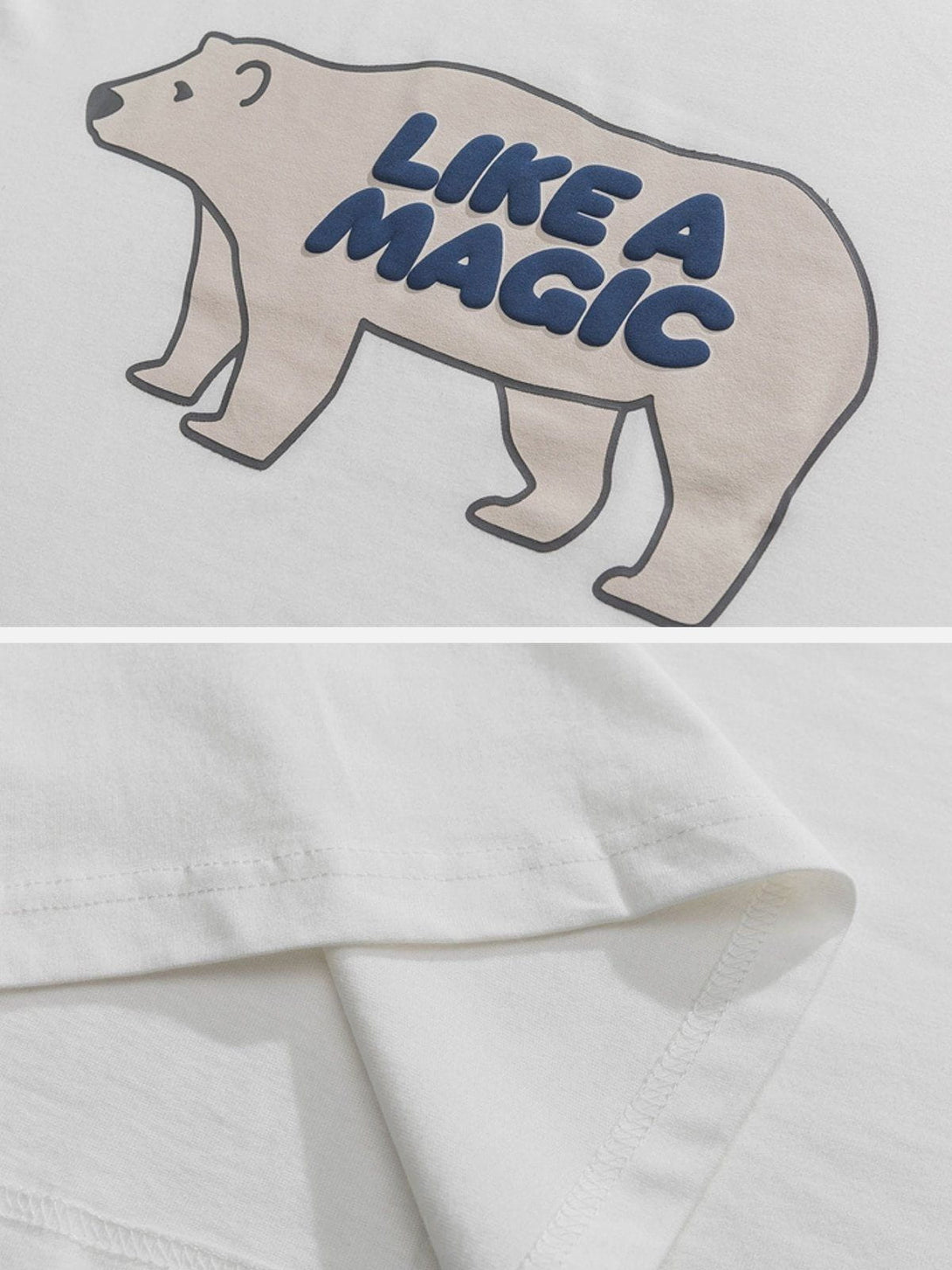 Majesda® - Polar Bear Print Tee- Outfit Ideas - Streetwear Fashion - majesda.com