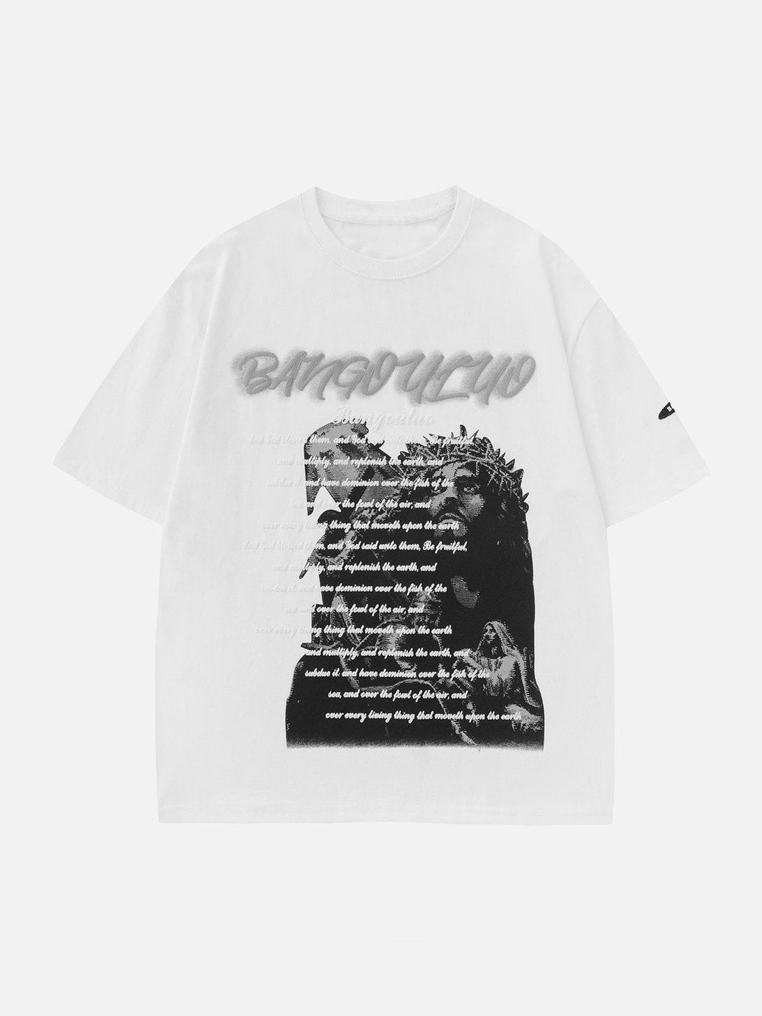 Majesda® - Portrait Letter Print Tee- Outfit Ideas - Streetwear Fashion - majesda.com