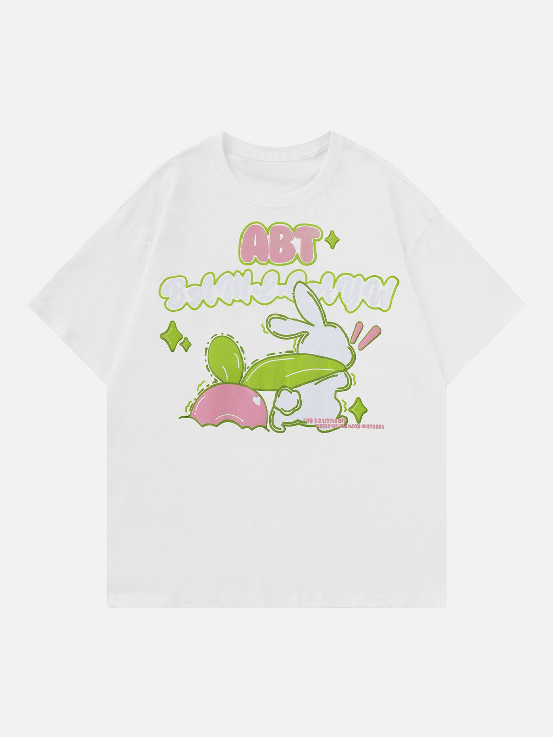 Majesda® - Pulling Radish Foam Printing Tee- Outfit Ideas - Streetwear Fashion - majesda.com