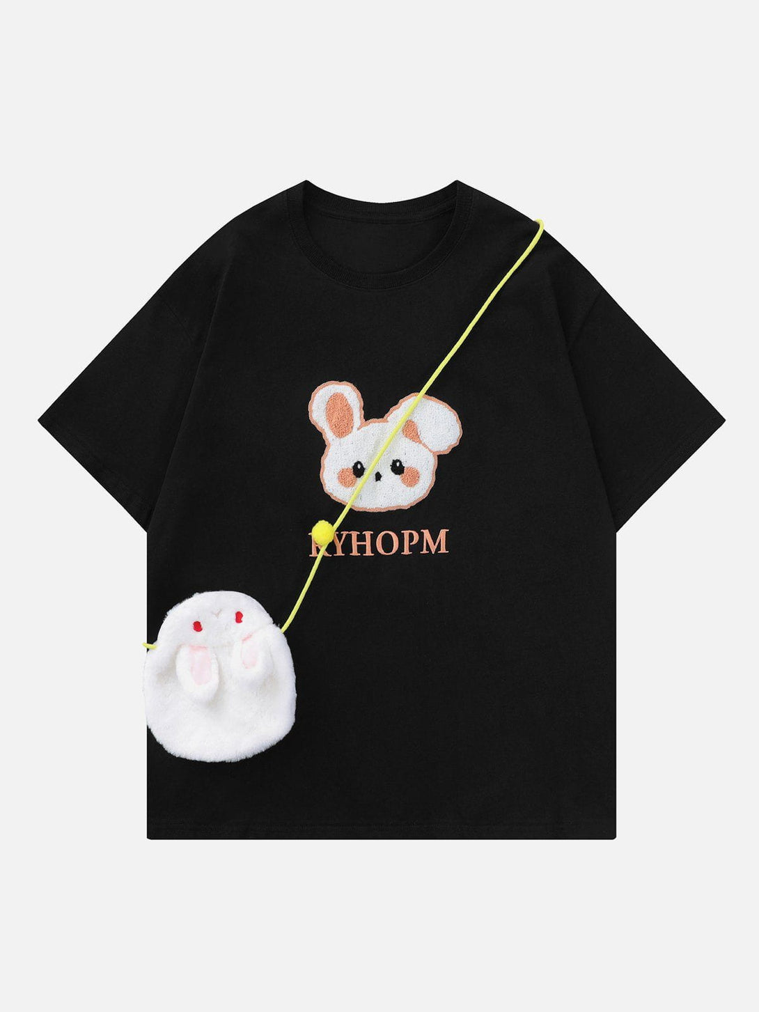 Majesda® - Rabbit Embroidery Bag Decoration Tee- Outfit Ideas - Streetwear Fashion - majesda.com