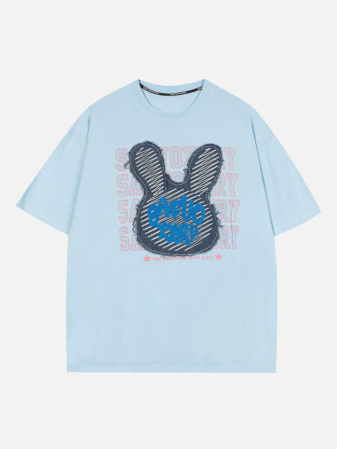 Majesda® - Rabbit Embroidery Print Tee- Outfit Ideas - Streetwear Fashion - majesda.com