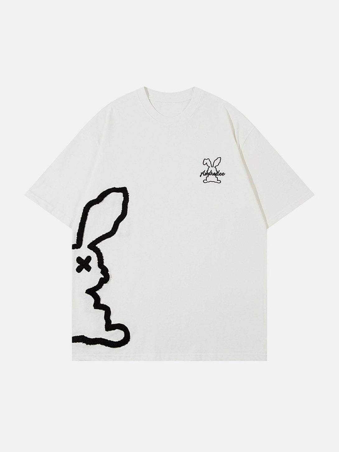 Majesda® - Rabbit Embroidery Tee- Outfit Ideas - Streetwear Fashion - majesda.com