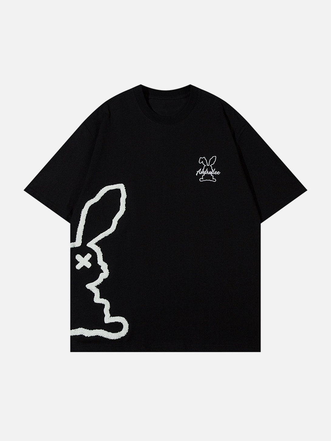 Majesda® - Rabbit Embroidery Tee- Outfit Ideas - Streetwear Fashion - majesda.com