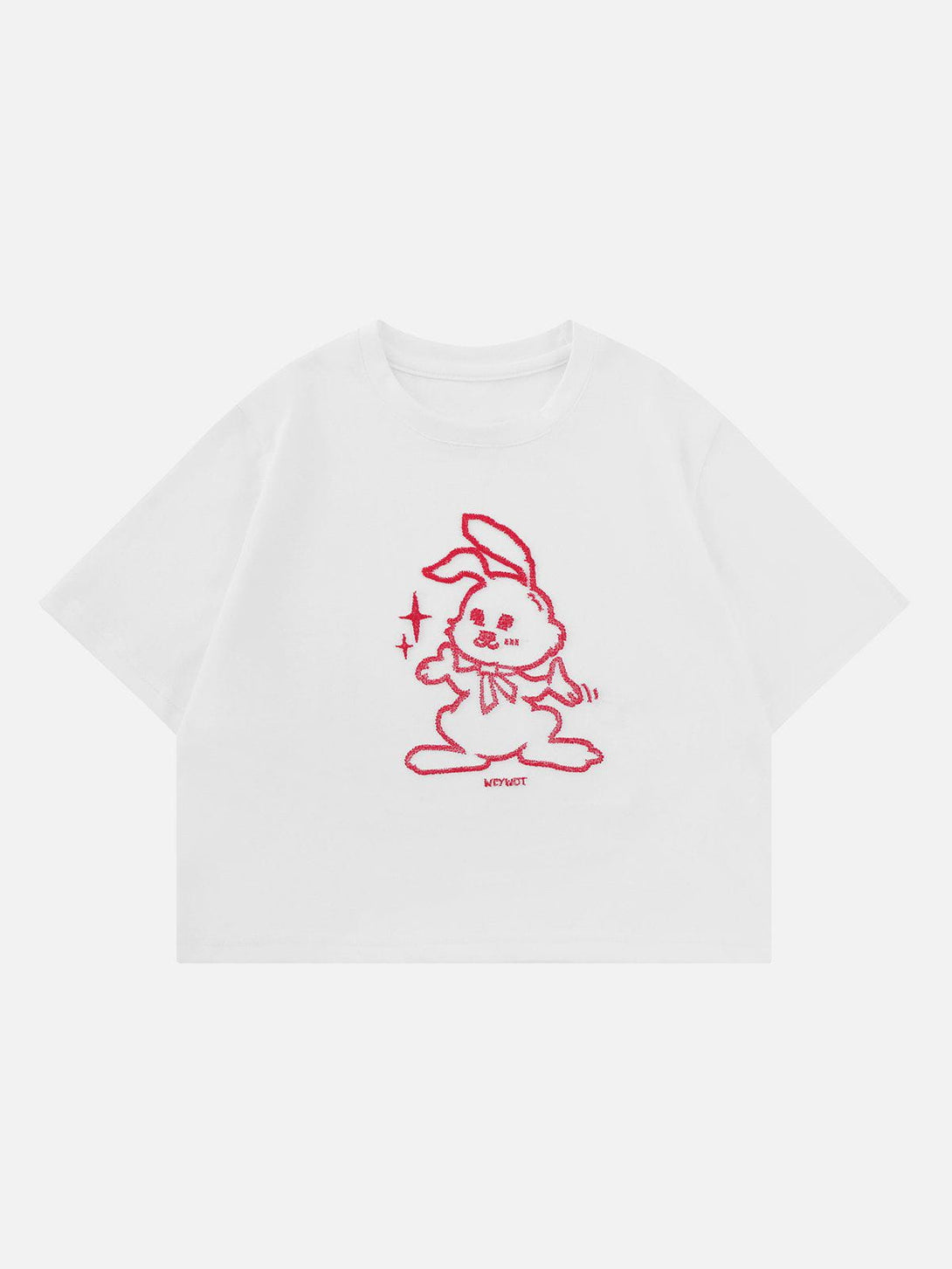 Majesda® - Rabbit Embroidery Tee- Outfit Ideas - Streetwear Fashion - majesda.com