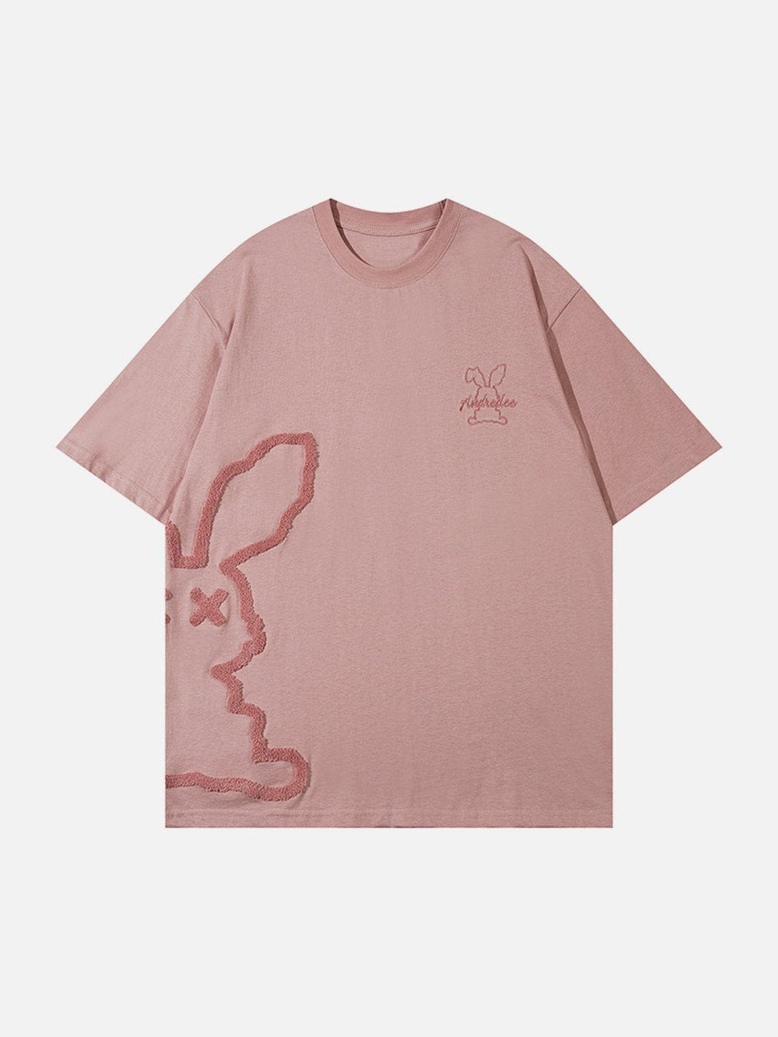 Majesda® - Rabbit Embroidery Tee- Outfit Ideas - Streetwear Fashion - majesda.com