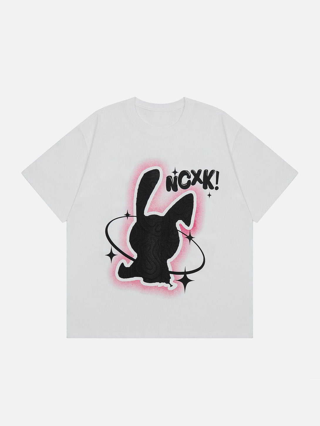 Majesda® - Rabbit Foam Print Tee- Outfit Ideas - Streetwear Fashion - majesda.com