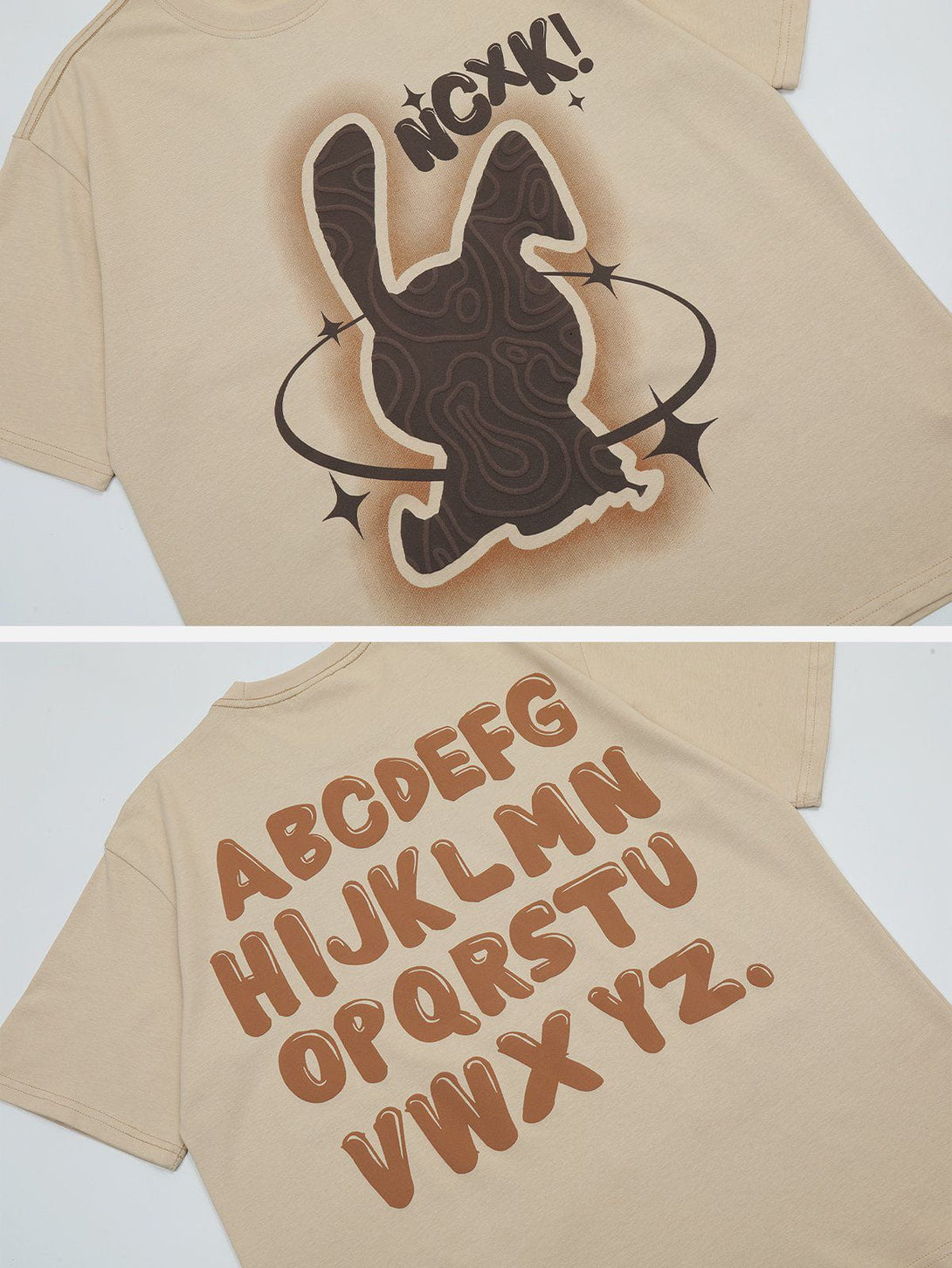 Majesda® - Rabbit Foam Print Tee- Outfit Ideas - Streetwear Fashion - majesda.com