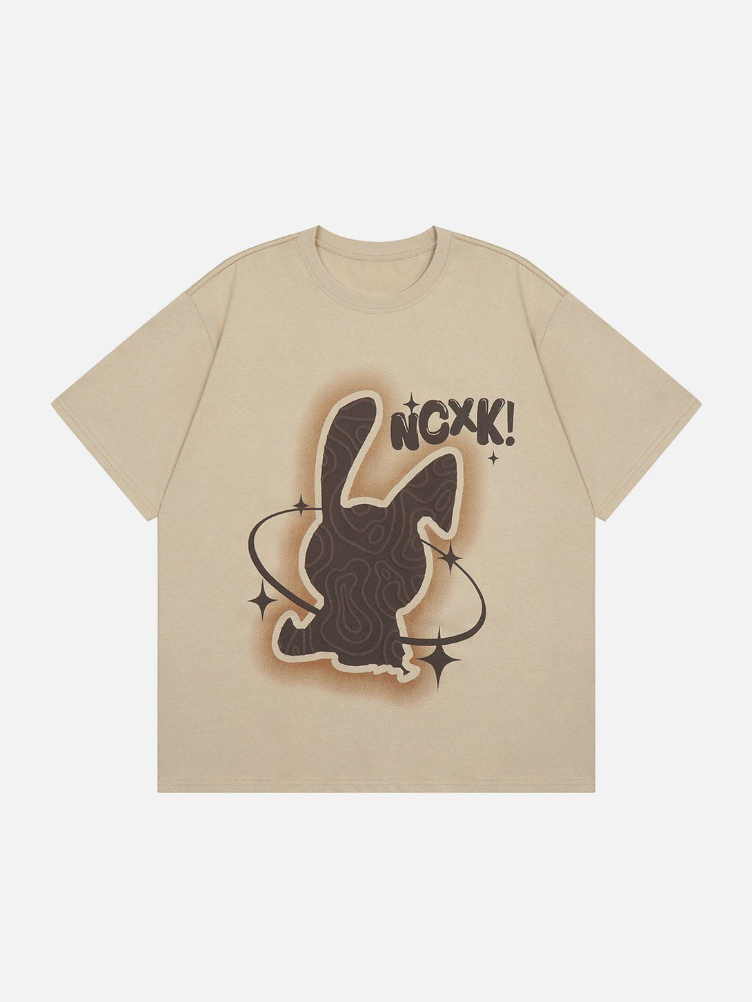 Majesda® - Rabbit Foam Print Tee- Outfit Ideas - Streetwear Fashion - majesda.com