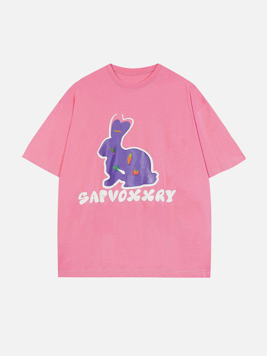 Majesda® - Rabbit Foam Printing Tee- Outfit Ideas - Streetwear Fashion - majesda.com