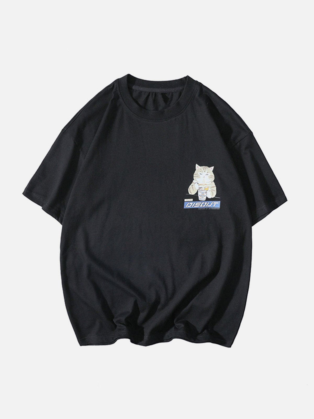 Majesda® - Ramen Cat Graphic Tee- Outfit Ideas - Streetwear Fashion - majesda.com