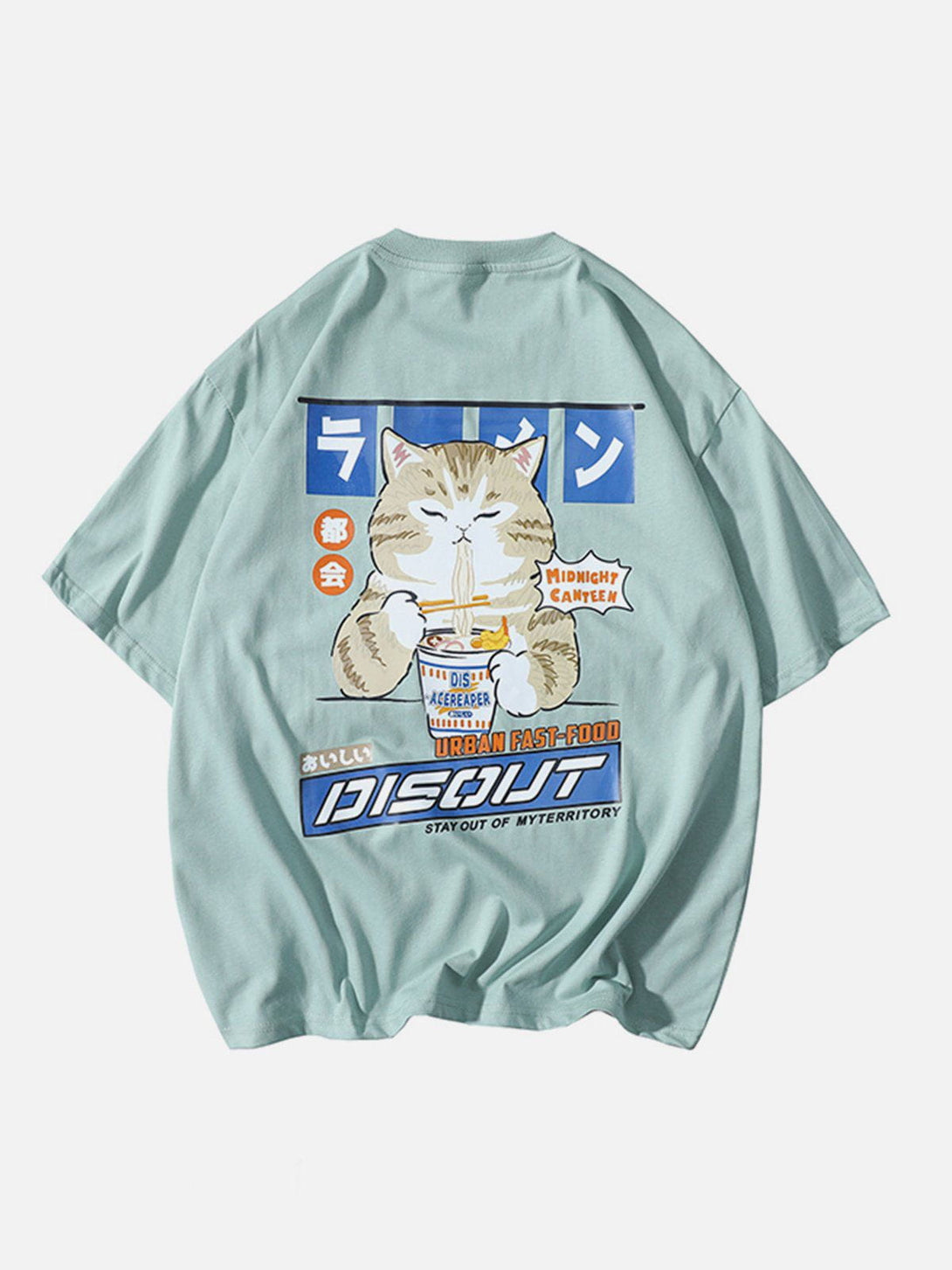 Majesda® - Ramen Cat Graphic Tee- Outfit Ideas - Streetwear Fashion - majesda.com