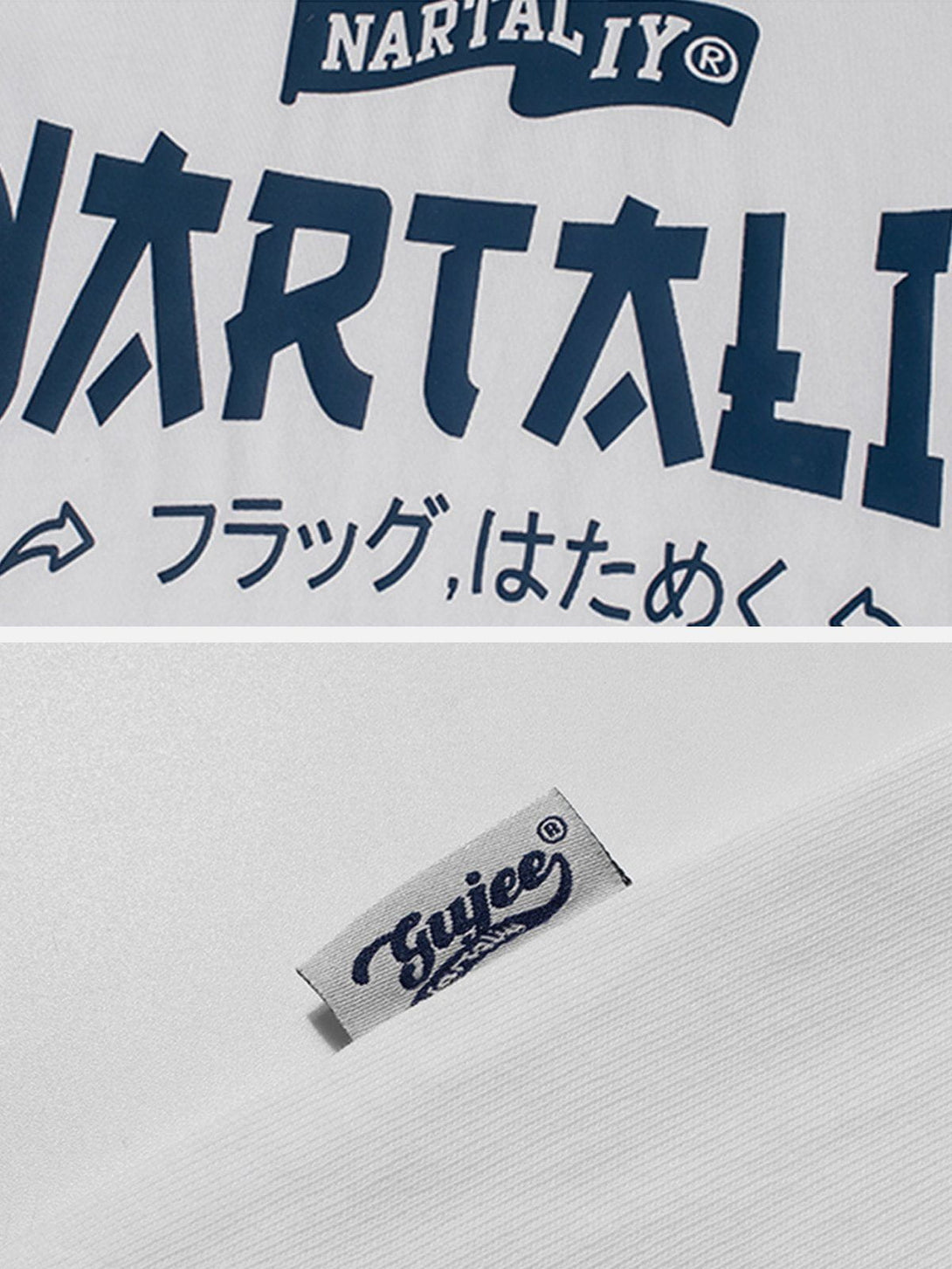 Majesda® - Retro Japanese Font Print Tee- Outfit Ideas - Streetwear Fashion - majesda.com