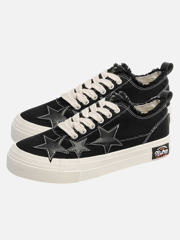 Majesda® - Retro Star Canvas Shoes- Outfit Ideas - Streetwear Fashion - majesda.com