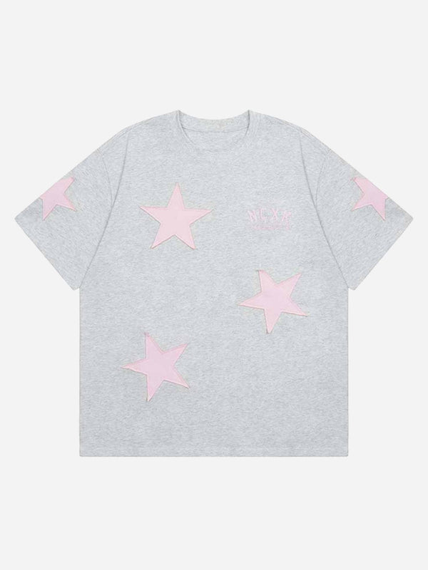 Majesda® - Retro Star T-shirt- Outfit Ideas - Streetwear Fashion - majesda.com