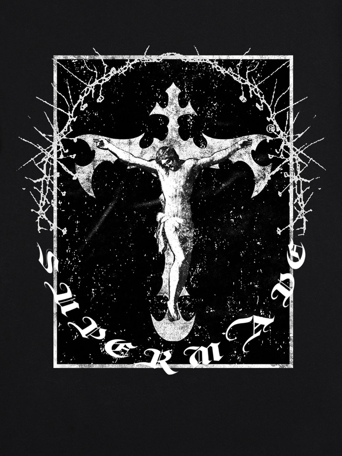 Majesda® - Retro Street Jesus Cross Print T-Shirt- Outfit Ideas - Streetwear Fashion - majesda.com