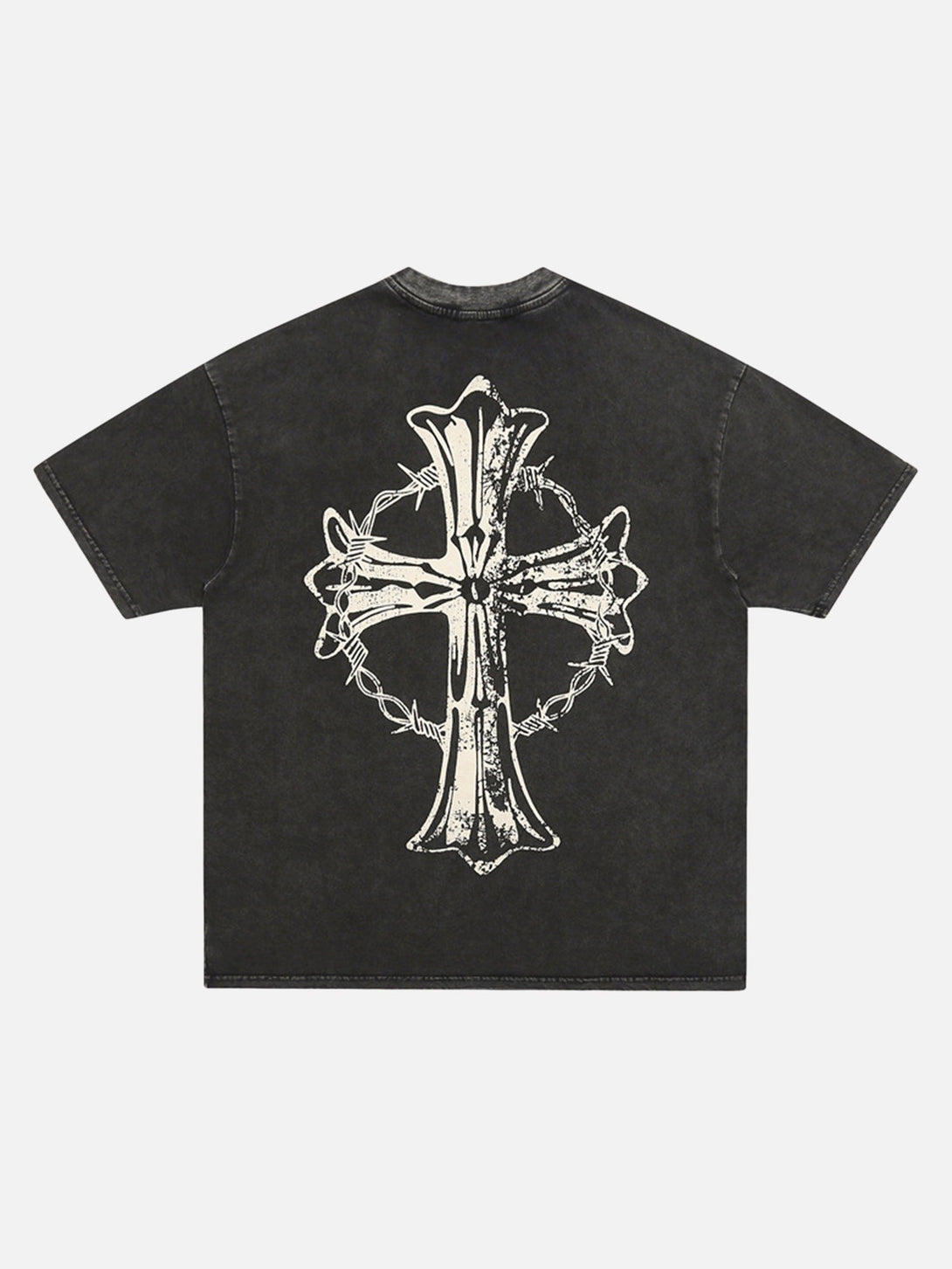 Majesda® - Retro Street Our Lady Of The Cross T-shirt- Outfit Ideas - Streetwear Fashion - majesda.com