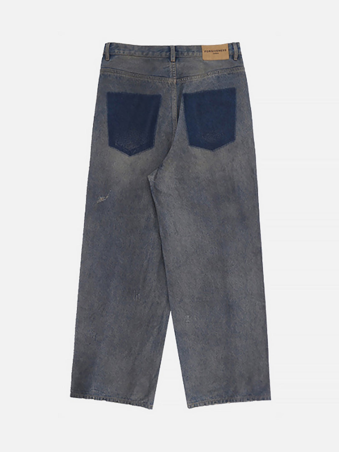 Majesda® - Reverse Pocket Mud Dyed Knife Cut Jeans- Outfit Ideas - Streetwear Fashion - majesda.com